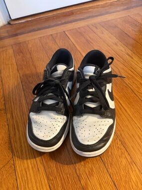 Nike Black and White Low Dunk Sneakers